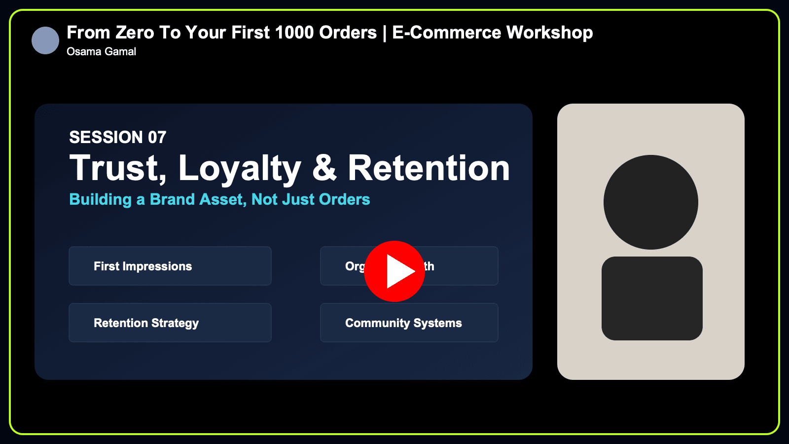 From Zero To First 1000 Orders Workshop 2