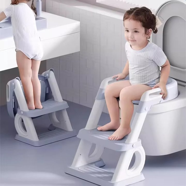 Potty training seat with a step