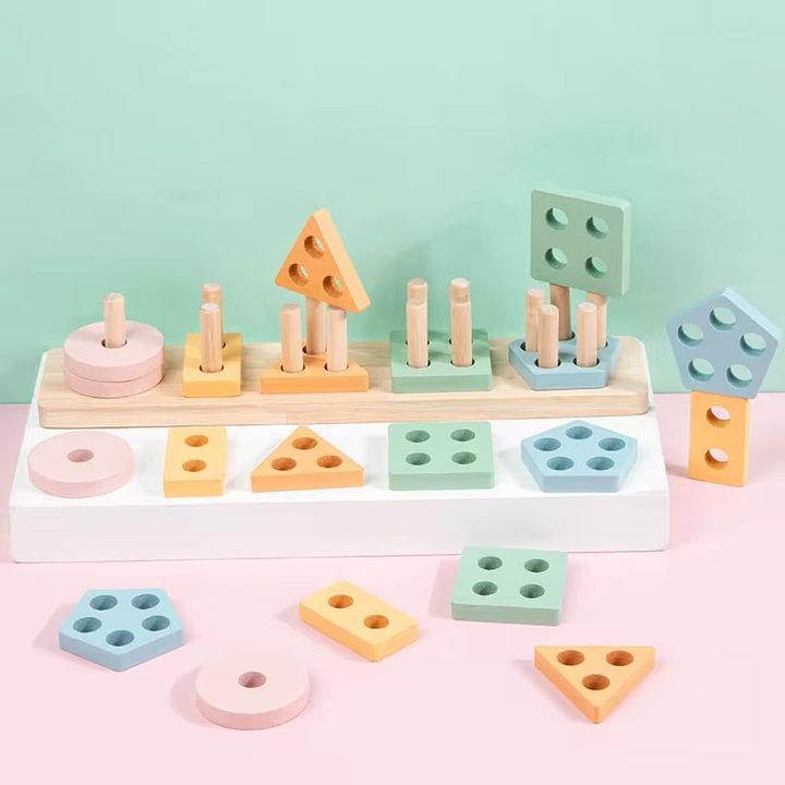 educational wooden geometric sorter board 5