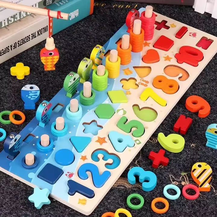 Wooden Number & Fishing Game 2