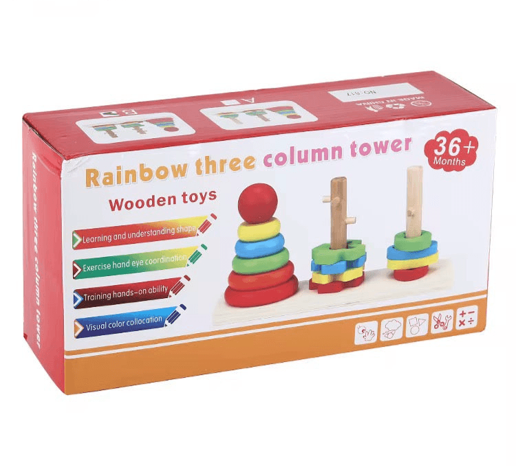 Rainbow three columns tower 2