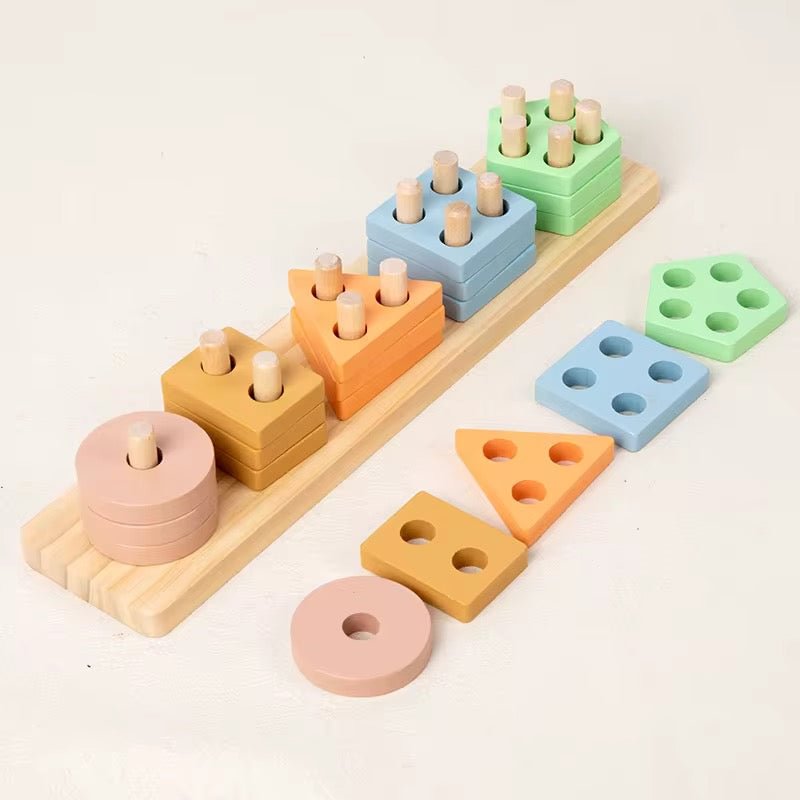 educational wooden geometric sorter board 2