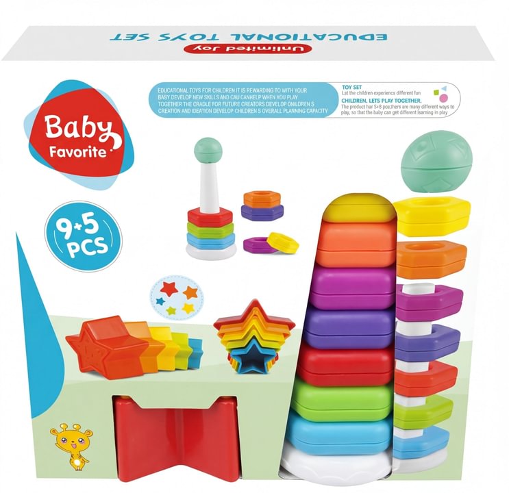 Rainbow Stacking Stars & Rings
