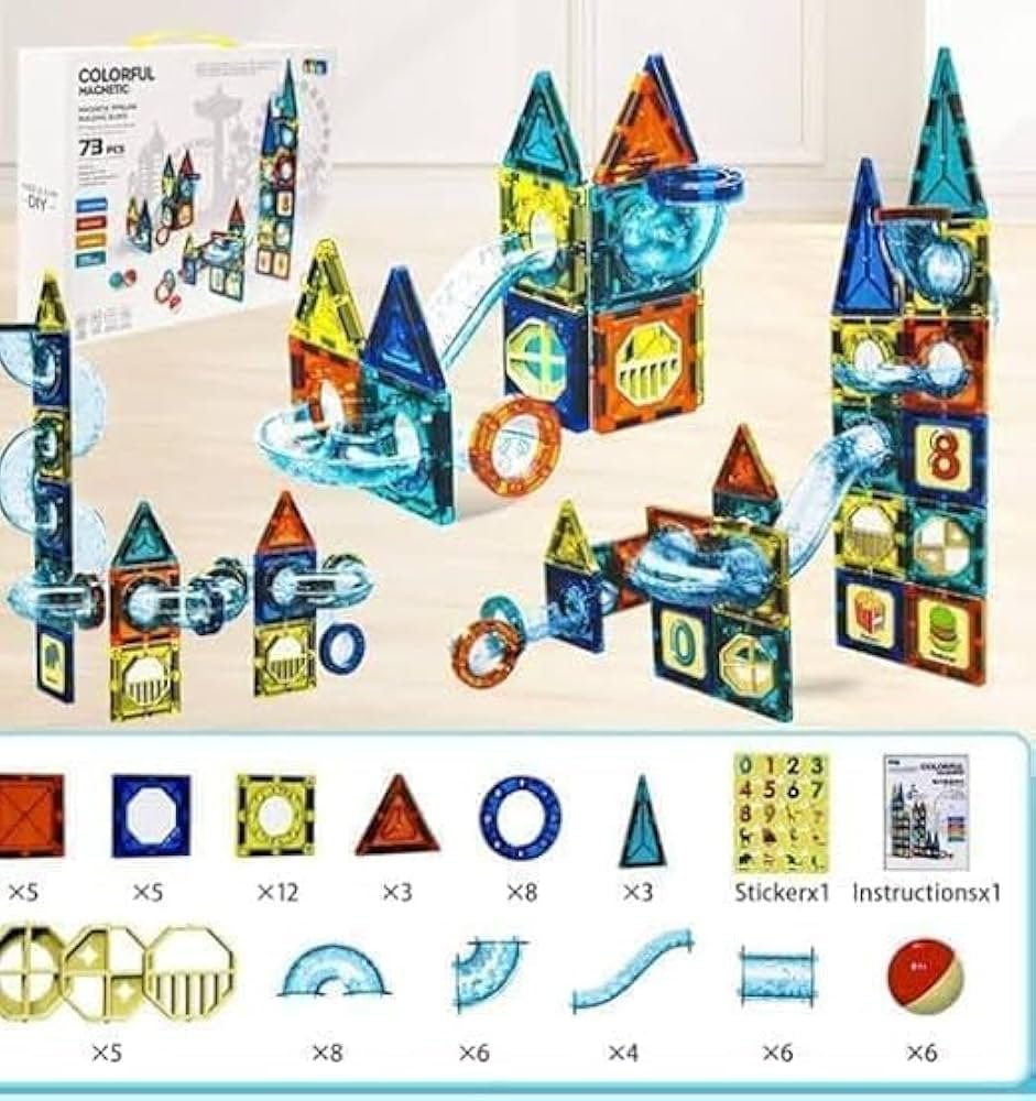 Magnetic Pipeline Building Blocks 73 pcs 3